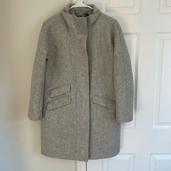 J.CREW Cocoon Coat Jacket Womens 6 Gray Italian Stadium Cloth Wool J5536 - Picture 10 of 15